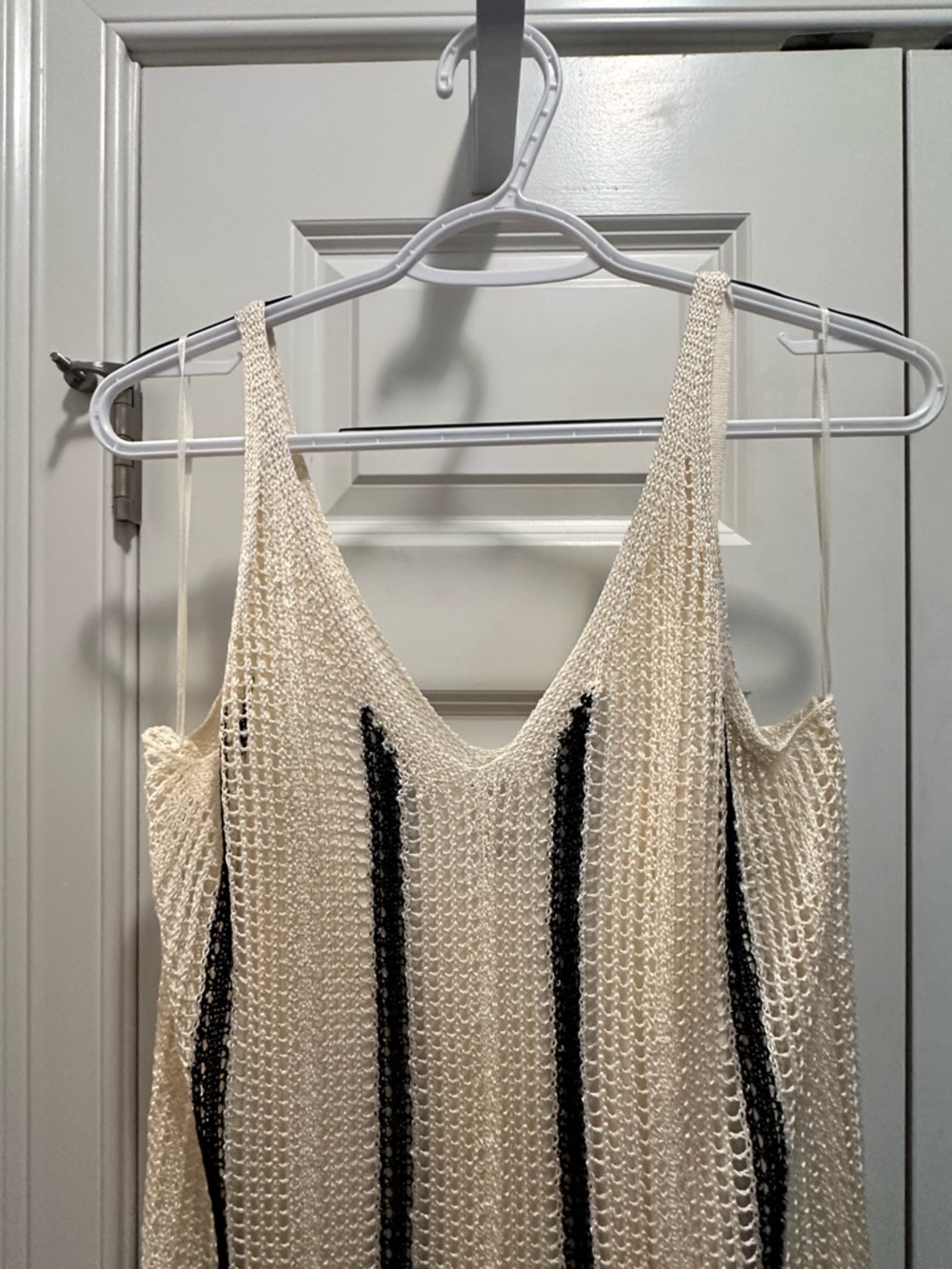 a new day Cream Maxi Dress with Black Vertical Stripes - Picture 3 of 6